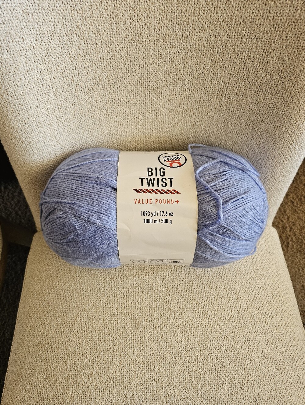 1 Skein Big Twist Value Pound+ Yarn - Cerulean Blue